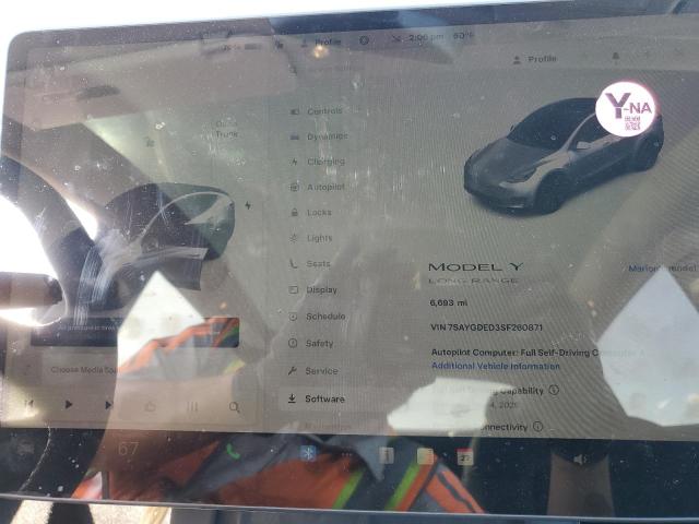 Photo 9 from auction – 2025 TESLA MODEL Y with VIN 7SAYGDED3SF260871