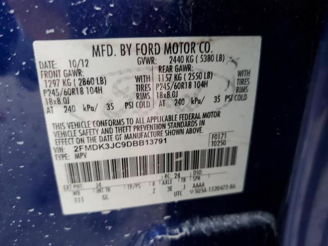 Photo 14 from auction – 2013 FORD EDGE SEL with VIN 2FMDK3JC9DBB13791