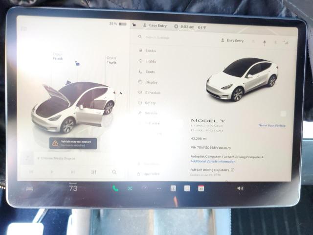 Photo 9 from auction – 2023 TESLA MODEL Y with VIN 7SAYGDEE8PF803678