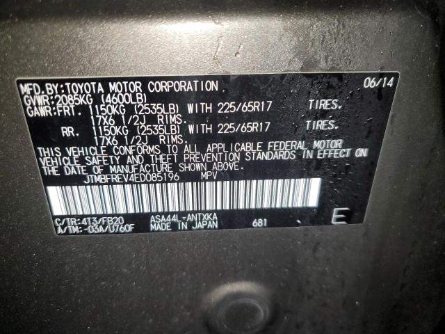 Photo 14 from auction – 2014 TOYOTA RAV4 LE with VIN JTMBFREV4ED085196