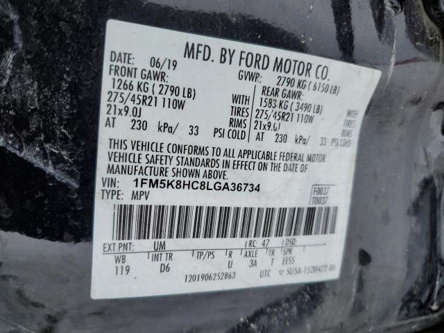 Photo 14 from auction – 2020 FORD EXPLORER P with VIN 1FM5K8HC8LGA36734