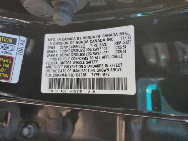 Photo 14 from auction – 2013 HONDA CR-V EXL with VIN 2HKRM4H73DH615381