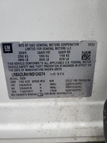 Photo 14 from auction – 2022 BUICK ENVISION P with VIN LRBAZLR41ND124374