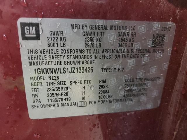 Photo 14 from auction – 2018 GMC ACADIA SLT with VIN 1GKKNWLS1JZ133426