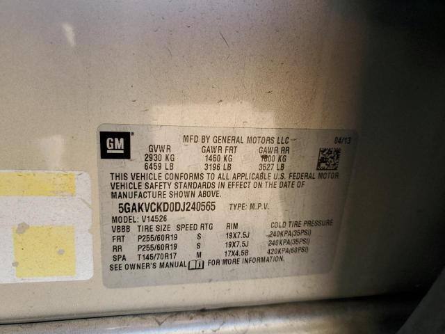 Photo 14 from auction – 2013 BUICK ENCLAVE with VIN 5GAKVCKD0DJ240565