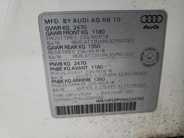 Photo 14 from auction – 2011 AUDI Q5 PRESTIG with VIN WA1VFCFP9BA024394