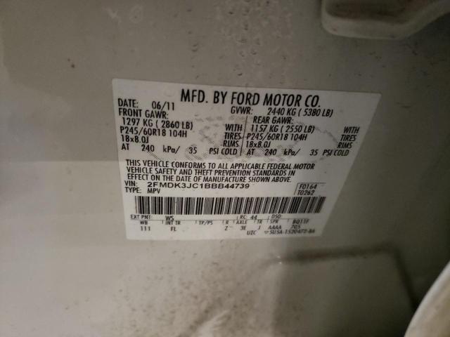 Photo 14 from auction – 2011 FORD EDGE SEL with VIN 2FMDK3JC1BBB44739