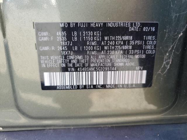 Photo 14 from auction – 2016 SUBARU OUTBACK 2. with VIN 4S4BSANC5G3295144