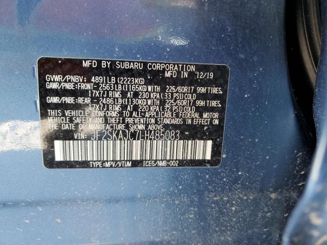 Photo 14 from auction – 2020 SUBARU FORESTER P with VIN JF2SKAJC7LH485083
