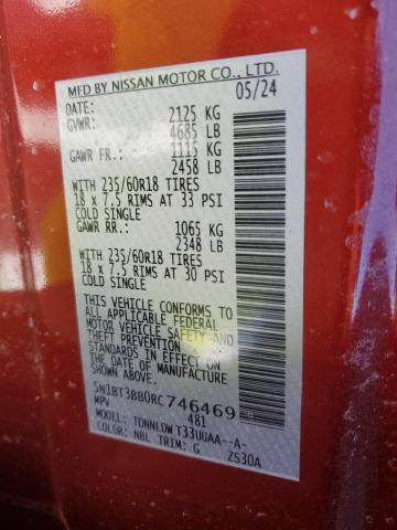 Photo 14 from auction – 2024 NISSAN ROGUE SV with VIN 5N1BT3BB0RC746469