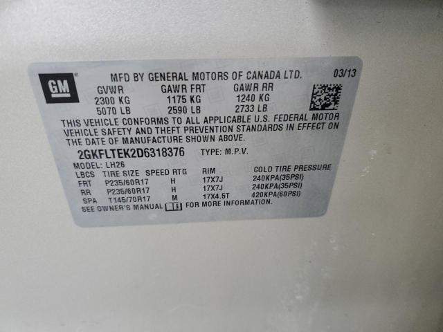 Photo 14 from auction – 2013 GMC TERRAIN SL with VIN 2GKFLTEK2D6318376