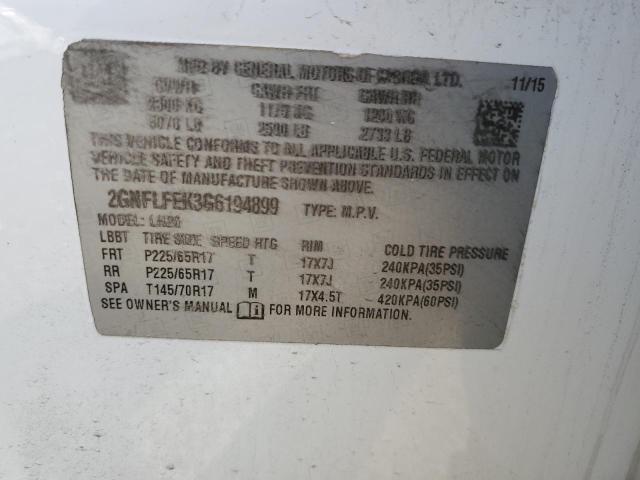 Photo 14 from auction – 2016 CHEVROLET EQUINOX LT with VIN 2GNFLFEK3G6194899