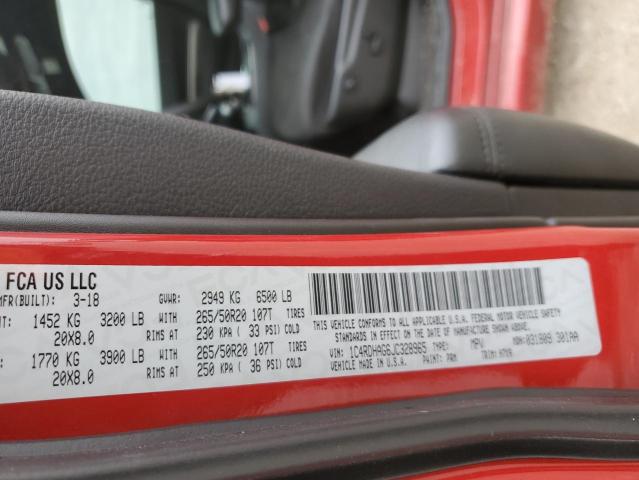 Photo 14 from auction – 2018 DODGE DURANGO SX with VIN 1C4RDHAG6JC328965