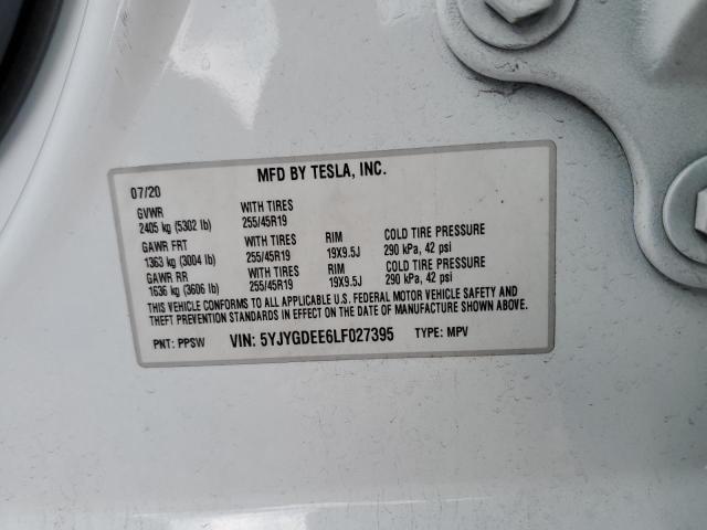 Photo 14 from auction – 2020 TESLA MODEL Y with VIN 5YJYGDEE6LF027395
