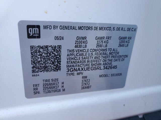 Photo 14 from auction – 2024 CHEVROLET EQUINOX LT with VIN 3GNAXUEG5RL342645