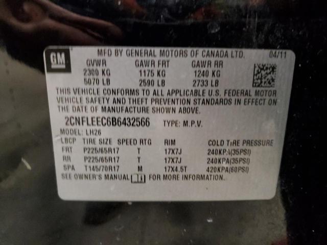 Photo 14 from auction – 2011 CHEVROLET EQUINOX LT with VIN 2CNFLEEC6B6432566