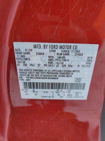 Photo 14 from auction – 2009 FORD ESCAPE LIM with VIN 1FMCU94G59KB54665