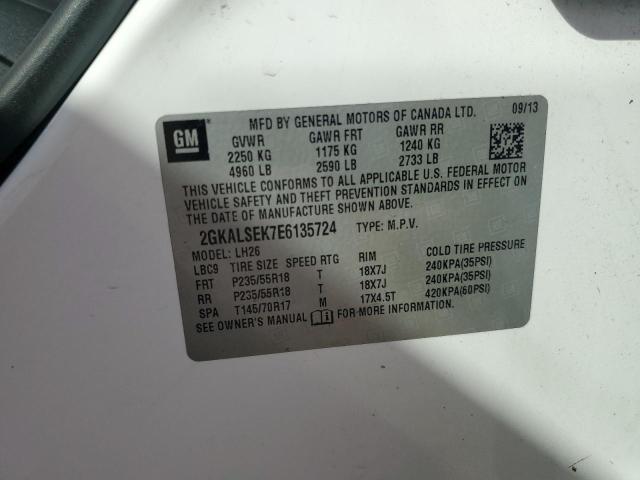 Photo 14 from auction – 2014 GMC TERRAIN SL with VIN 2GKALSEK7E6135724