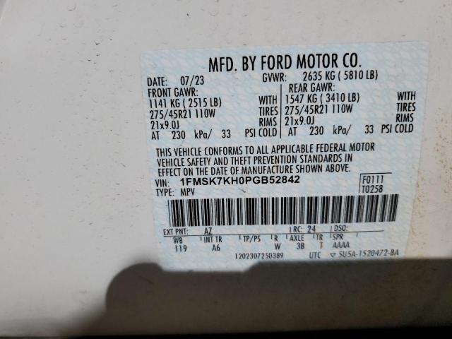 Photo 14 from auction – 2023 FORD EXPLORER S with VIN 1FMSK7KH0PGB52842