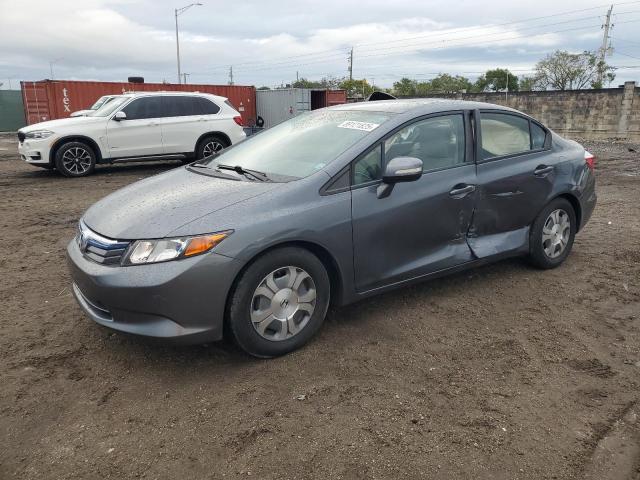Photo 1 from auction – 2012 HONDA CIVIC HYBR with VIN JHMFB4F23CS005625