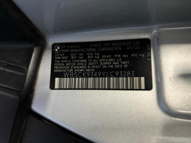 Photo 10 from auction – 2000 BMW M ROADSTER with VIN WBSCK9349YLC93283