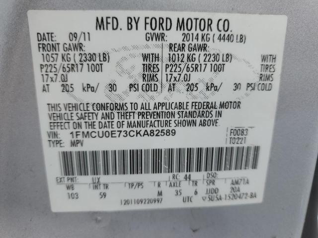 Photo 14 from auction – 2012 FORD ESCAPE LIM with VIN 1FMCU0E73CKA82589