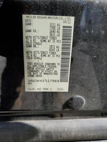 Photo 14 from auction – 2012 INFINITI QX56 with VIN JN8AZ2NF4C9517969