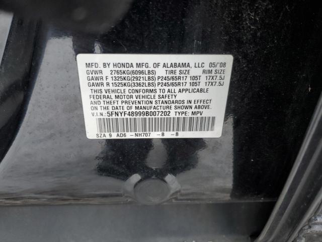 Photo 14 from auction – 2009 HONDA PILOT TOUR with VIN 5FNYF48999B007202