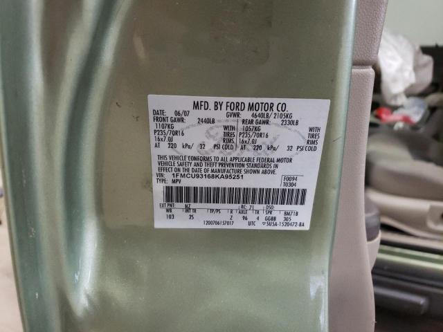 Photo 14 from auction – 2008 FORD ESCAPE with VIN 1FMCU93168KA95251