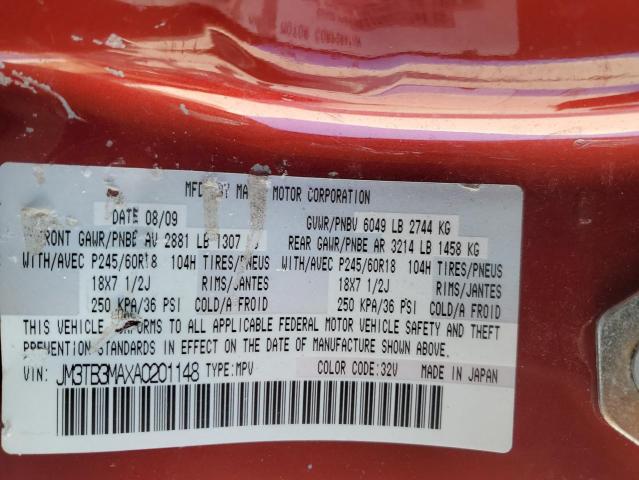 Photo 14 from auction – 2010 MAZDA CX-9 with VIN JM3TB3MAXA0201148