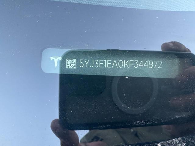 Photo 10 from auction – 2019 TESLA MODEL 3 with VIN 5YJ3E1EA0KF344972