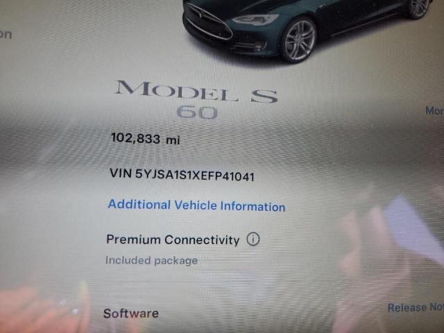Photo 8 from auction – 2014 TESLA MODEL S with VIN 5YJSA1S1XEFP41041