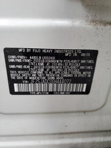 Photo 14 from auction – 2016 SUBARU FORESTER 2 with VIN JF2SJADC0GH444072