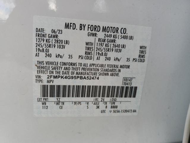 Photo 14 from auction – 2023 FORD EDGE SE with VIN 2FMPK4G95PBA52474