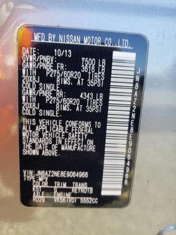 Photo 14 from auction – 2014 INFINITI QX80 with VIN JN8AZ2NE8E9064966