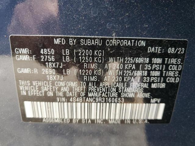 Photo 14 from auction – 2024 SUBARU OUTBACK LI with VIN 4S4BTANC9R3160653