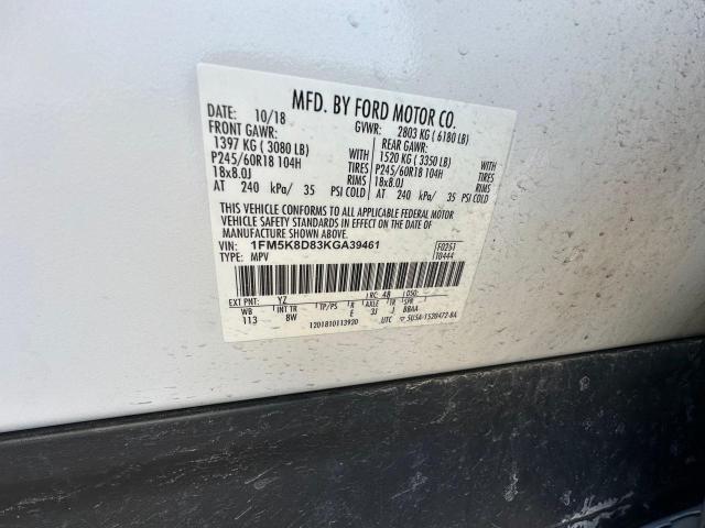 Photo 10 from auction – 2019 FORD EXPLORER X with VIN 1FM5K8D83KGA39461