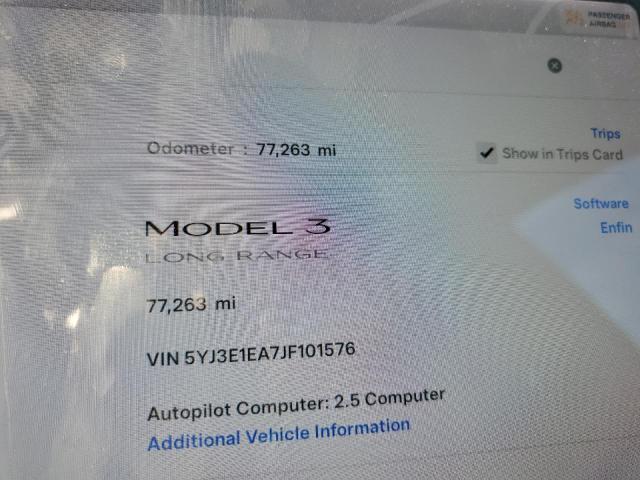 Photo 9 from auction – 2018 TESLA MODEL 3 with VIN 5YJ3E1EA7JF101576