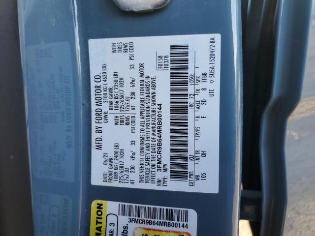 Photo 14 from auction – 2021 FORD BRONCO SPO with VIN 3FMCR9B64MRB00144