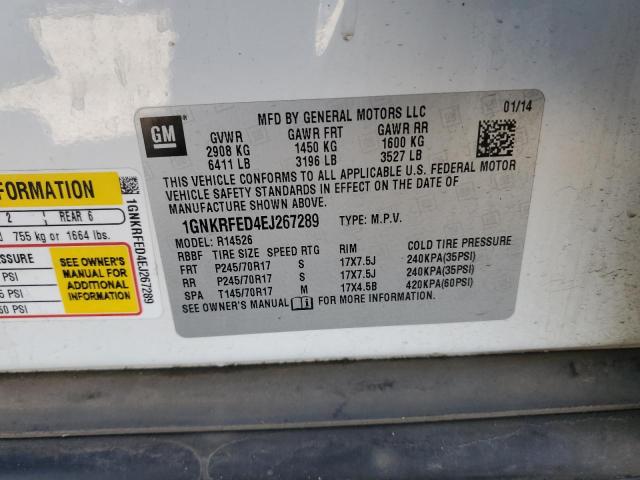 Photo 14 from auction – 2014 CHEVROLET TRAVERSE L with VIN 1GNKRFED4EJ267289