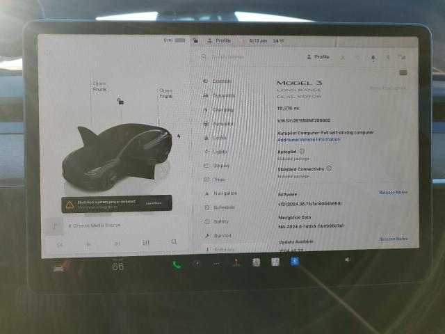 Photo 9 from auction – 2022 TESLA MODEL 3 with VIN 5YJ3E1EB8NF289992