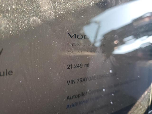 Photo 9 from auction – 2024 TESLA MODEL Y with VIN 7SAYGAEE2RF027291