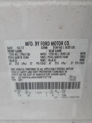 Photo 14 from auction – 2017 FORD EDGE SEL with VIN 2FMPK4J82HBB72718
