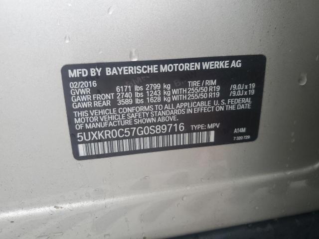 Photo 14 from auction – 2016 BMW X5 XDRIVE3 with VIN 5UXKR0C57G0S89716
