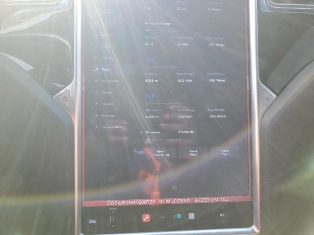 Photo 9 from auction – 2017 TESLA MODEL S with VIN 5YJSA1E20HF208723