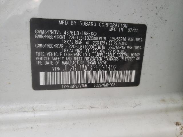 Photo 14 from auction – 2023 SUBARU CROSSTREK with VIN JF2GTHMC3PH231402