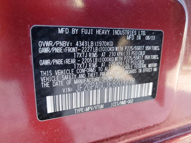 Photo 14 from auction – 2014 SUBARU XV CROSSTR with VIN JF2GPAGC3E8203278
