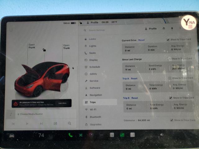 Photo 9 from auction – 2023 TESLA MODEL Y with VIN 7SAYGDEE1PF697297