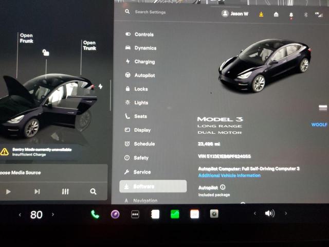 Photo 9 from auction – 2023 TESLA MODEL 3 with VIN 5YJ3E1EB6PF624055