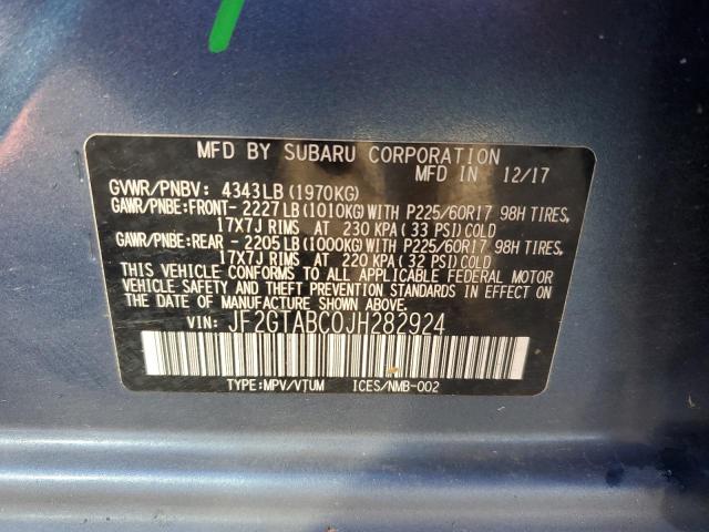 Photo 14 from auction – 2018 SUBARU CROSSTREK with VIN JF2GTABC0JH282924